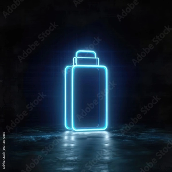 Obraz Neon light bottle design