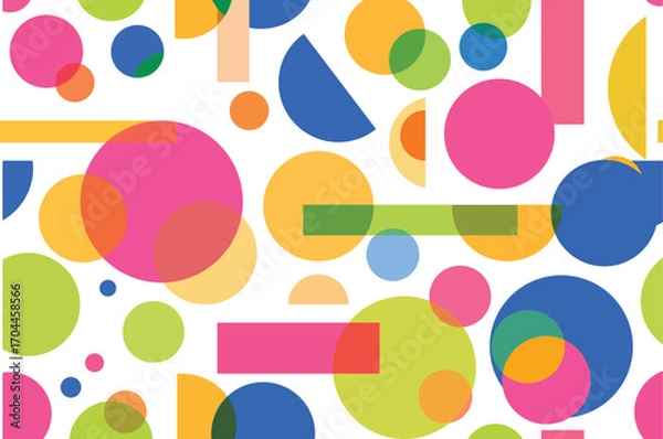 Obraz Colorful Abstract Geometric Shapes Pattern Background