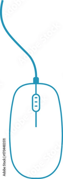 Fototapeta Computer mouse isolated design