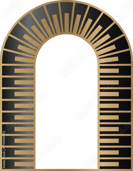 Fototapeta Decorative Gold and Black Archway Element