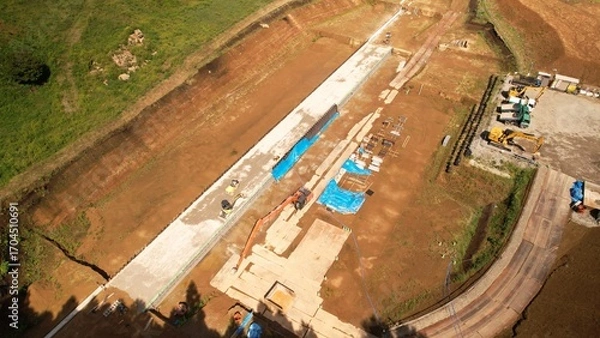 Obraz 砂防ダムの基礎工事