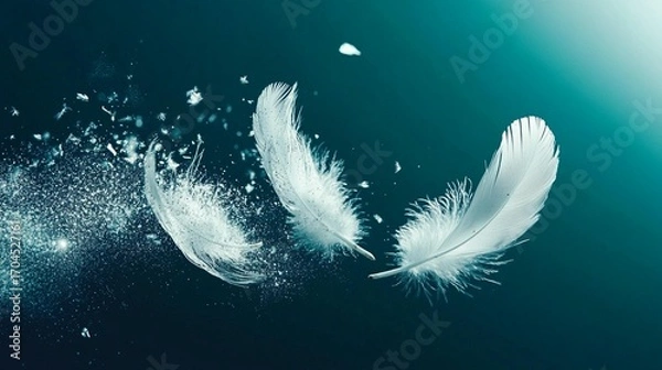 Obraz Floating Feathers: A Dreamlike Image