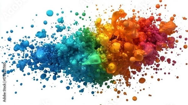 Obraz Rainbow Ink Burst