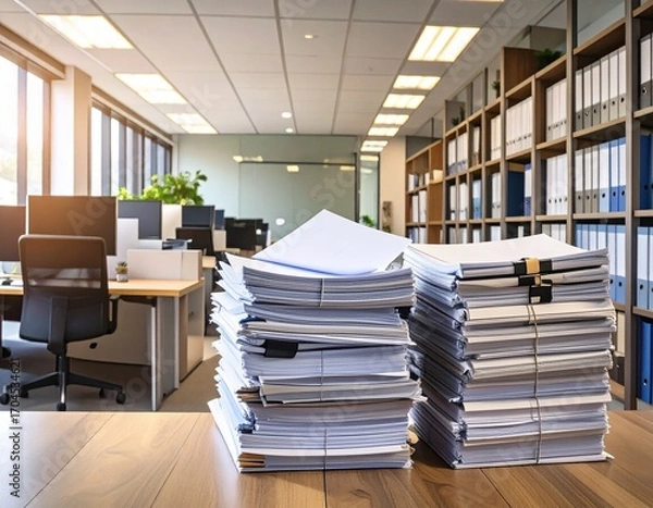 Obraz 書類の山