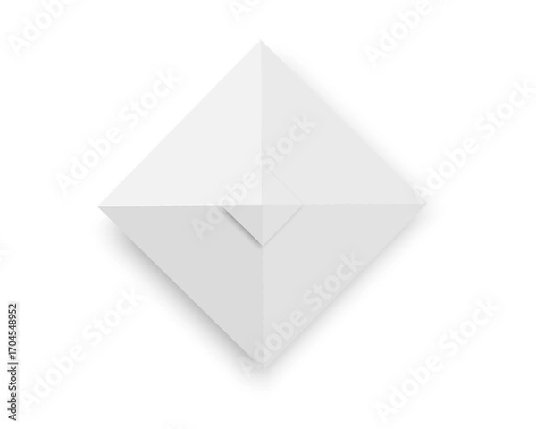 Fototapeta Square tent top view. Gazebo marquee. Beach umbrella. Event sunshade. Market, cafe or stand sun protection canopy mockup isolated on white background. Vector realistic illustration.