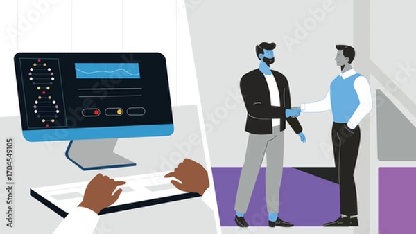Fototapeta Business Collaboration and Data Analysis