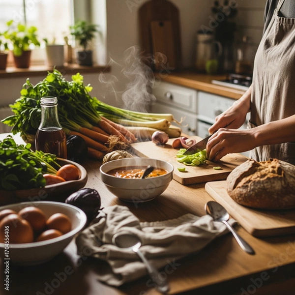 Obraz breakfast in the kitchen