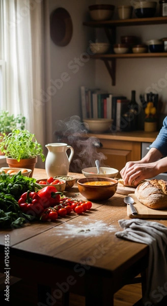 Obraz chef preparing food