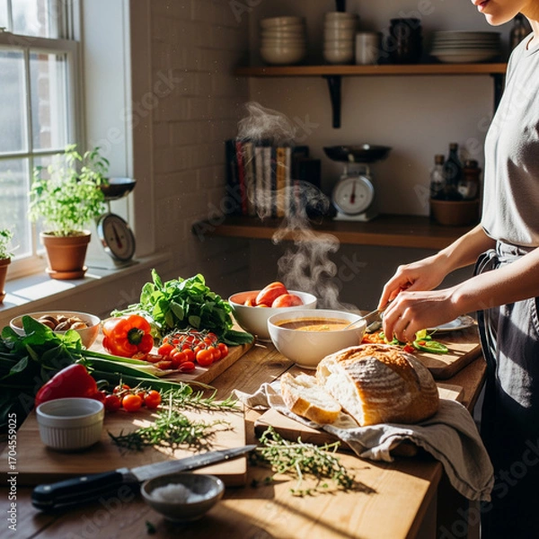 Obraz chef preparing food