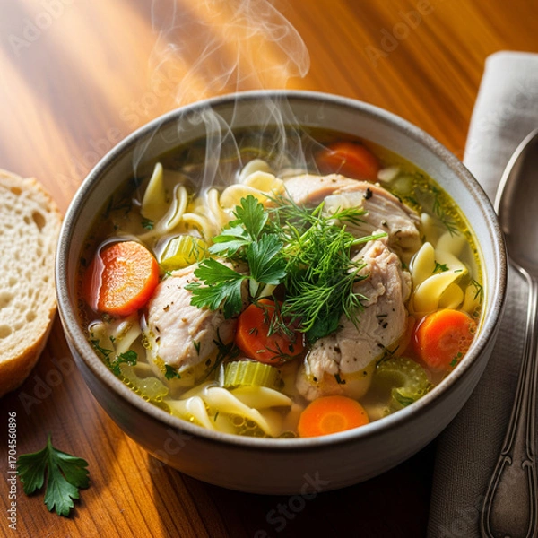 Obraz chicken and vegetable soup