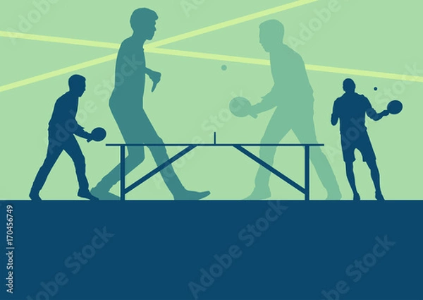 Obraz Table tennis player vector abstract
