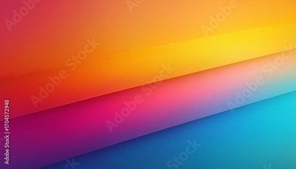 Fototapeta Bright Split Gradient With Pink Orange Blue And Yellow Hues On A Vibrant Abstract Background