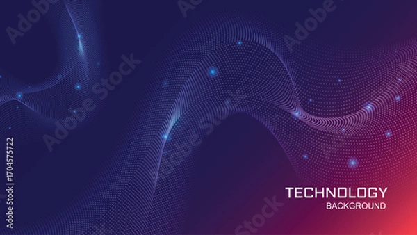 Obraz Abstract Digital Technology Particle Background