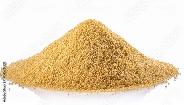 Fototapeta A Pile Of Golden Quinoa Seeds Isolated On A Transparent Background