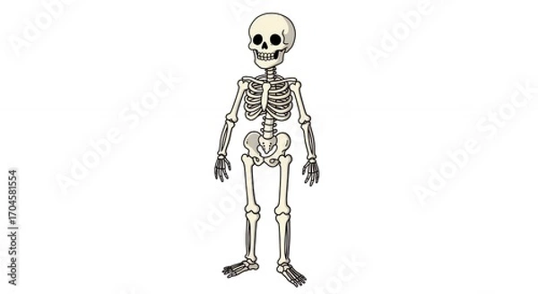 Obraz Cartoon skeleton figure