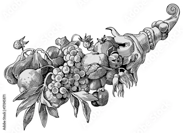 Obraz Róg o dużym wektorze