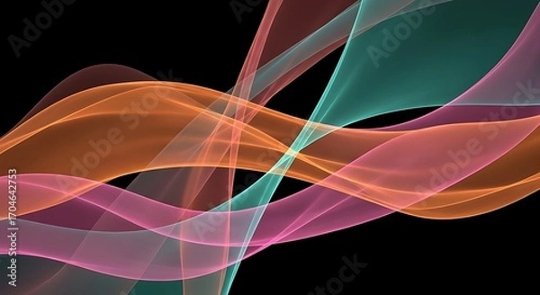 Fototapeta Abstract Colorful Flowing Lines Design.