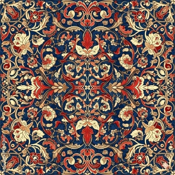 Fototapeta seamless pattern with flowers