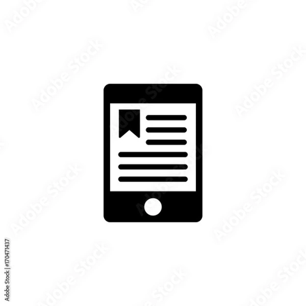 Fototapeta e-reader icon on white background