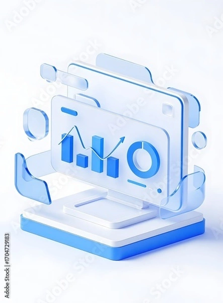 Fototapeta blue folder icon