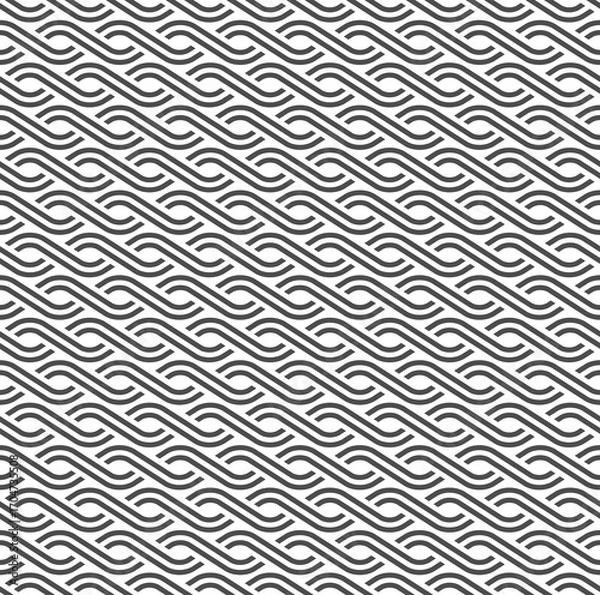 Obraz Geometric diagonal fabric waves seamless texture