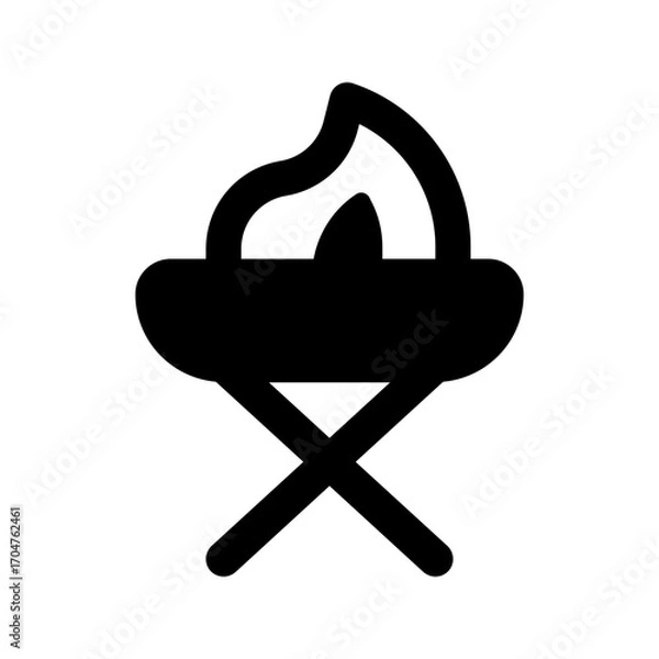 Fototapeta torch line icon