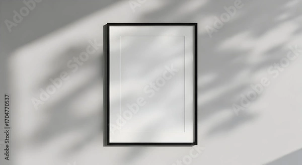 Fototapeta Elegant Black Frame Mockup Perfect for Your Design ProjectsShowcase Your Artwork or Photography