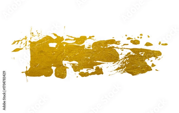 Fototapeta splashes of abstract brush ink golden color