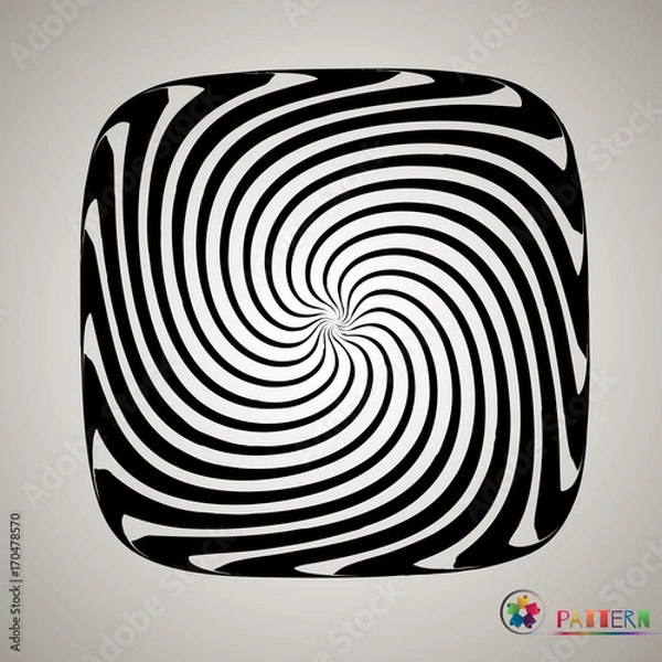 Fototapeta vector striped spiral abstract tunnel background. Spiral funnel. Twisted rays. Striped tunnel. Spiral hole.
