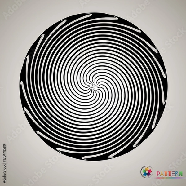 Fototapeta vector striped spiral abstract tunnel background. Spiral funnel. Twisted rays. Striped tunnel. Spiral hole.
