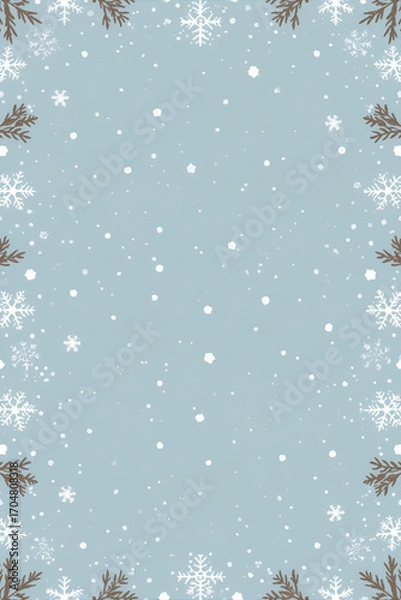 Obraz winter background with snowflakes