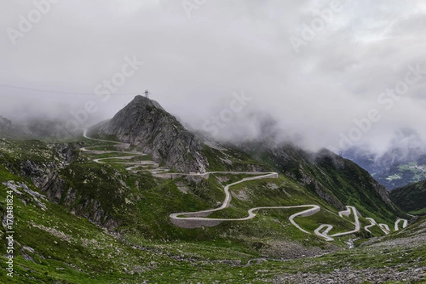 Obraz gotthard pass - tremola - on the swiss alps