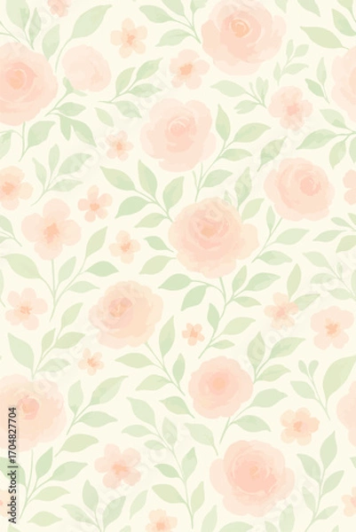 Fototapeta seamless pattern with flowers