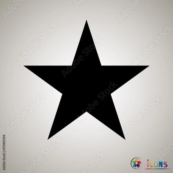 Fototapeta Clasic star Icon Vector. Isolated, object on white background