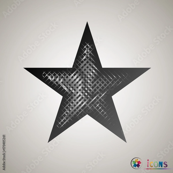 Fototapeta Clasic star Icon Vector. Isolated, object on white background