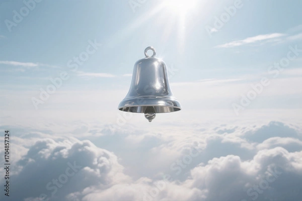 Fototapeta Dreamlike Sky Scene with Shining Bell and Soft Haze
