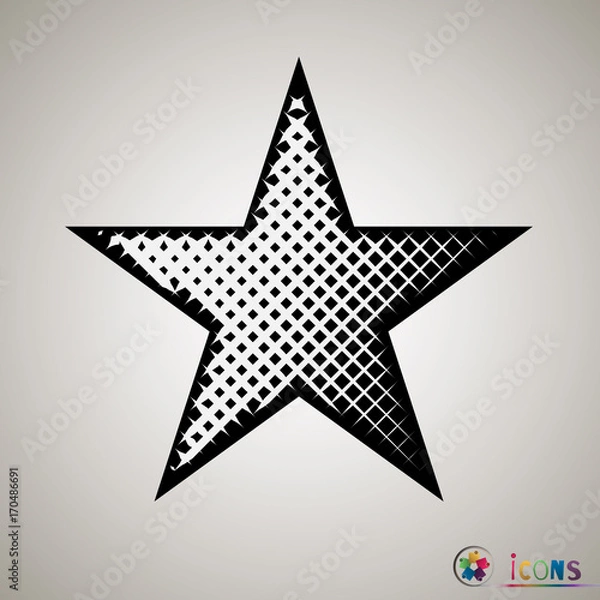 Fototapeta Clasic star Icon Vector. Isolated, object on white background