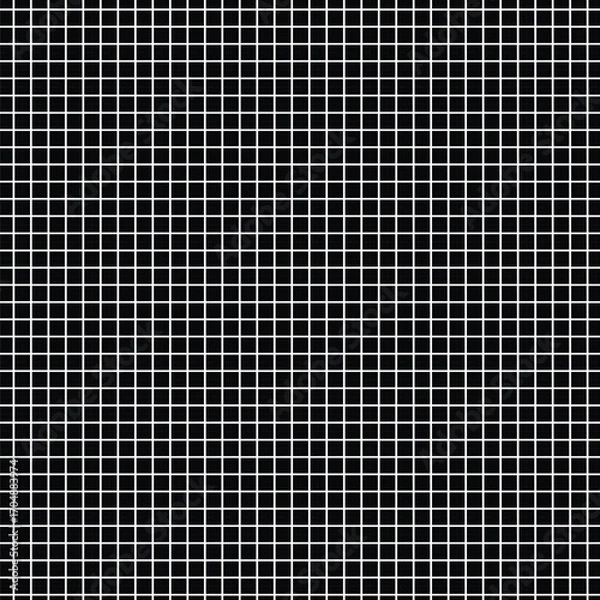 Fototapeta Black Background with a Dense Grid of White Lines 