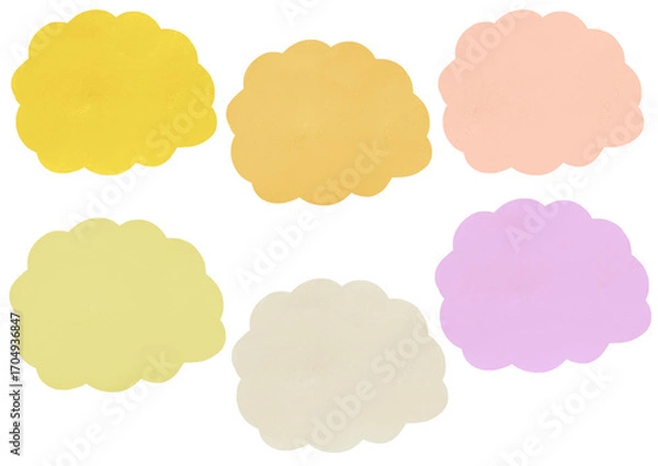 Obraz 雲 もこもこ イラスト