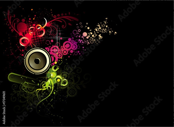 Obraz vector city music illustration