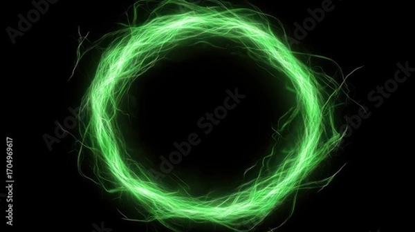 Obraz Abstract green circular design
