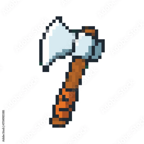 Obraz A Double-bladed Viking Axe Weapon