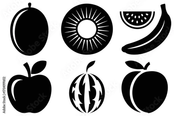 Fototapeta set of fruits and vegetables