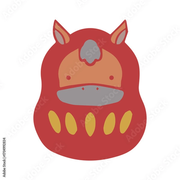 Obraz 馬　ダルマ