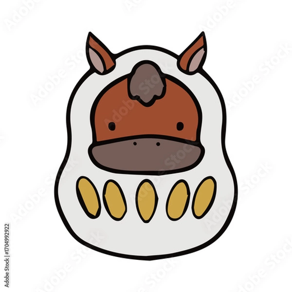 Obraz 馬　ダルマ　2026年