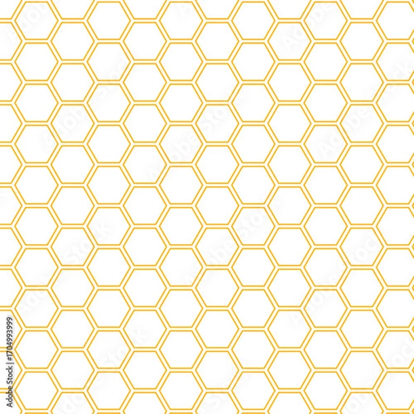 Fototapeta Hexagon Honeycomb Pattern  Geometric Seamless Vector Background