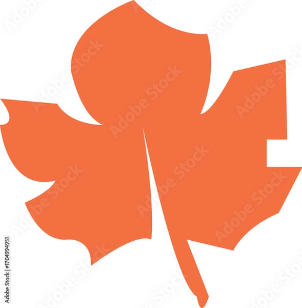 Obraz Vector Autumn Leave Silhouette