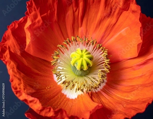 Fototapeta Close-up of a vibrant poppy flower