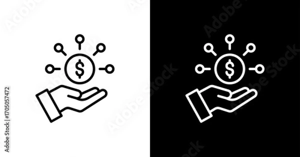 Obraz Revenue Stream Icon Set Multiple Style Collection