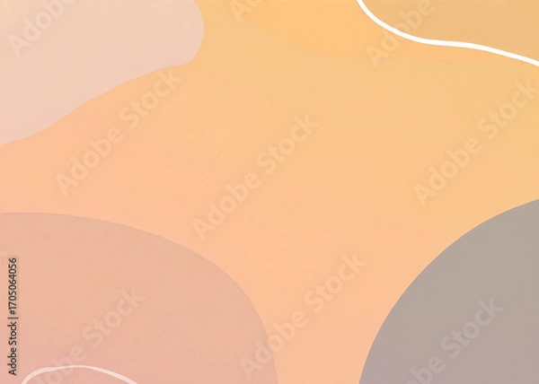 Fototapeta Minimal Gradient Background, vector illustration, cozy style, soft pastel colors